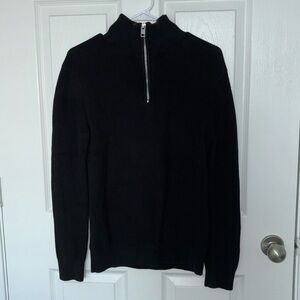 H&M Black Half Zip Sweater